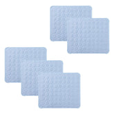 Kuber Industries Pack of 5 Rectangular Dog & Cat Bed|Premium Cool Ice Silk with Polyester with Bottom Mesh|Multi-Utility Self-Cooling Pad for Dog & Cat|Light-Weight & Durable Dog Bed||Light Blue